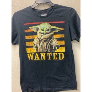 Star Wars Mens T‎ Shirt Yoda Wanted Size M Gray